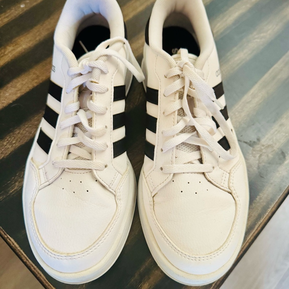 Adidas Classic White and Black Trainers